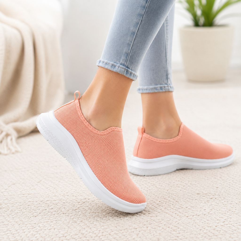 Kit 2 Tênis Feminino Knit Slip On Flexível e Respirável Ferrazi