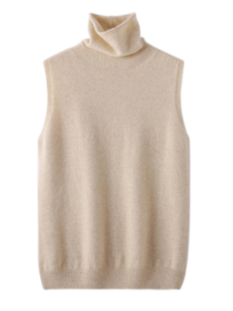 Blusa Feminina Regata de Gola Alta de Lã Ferrazi