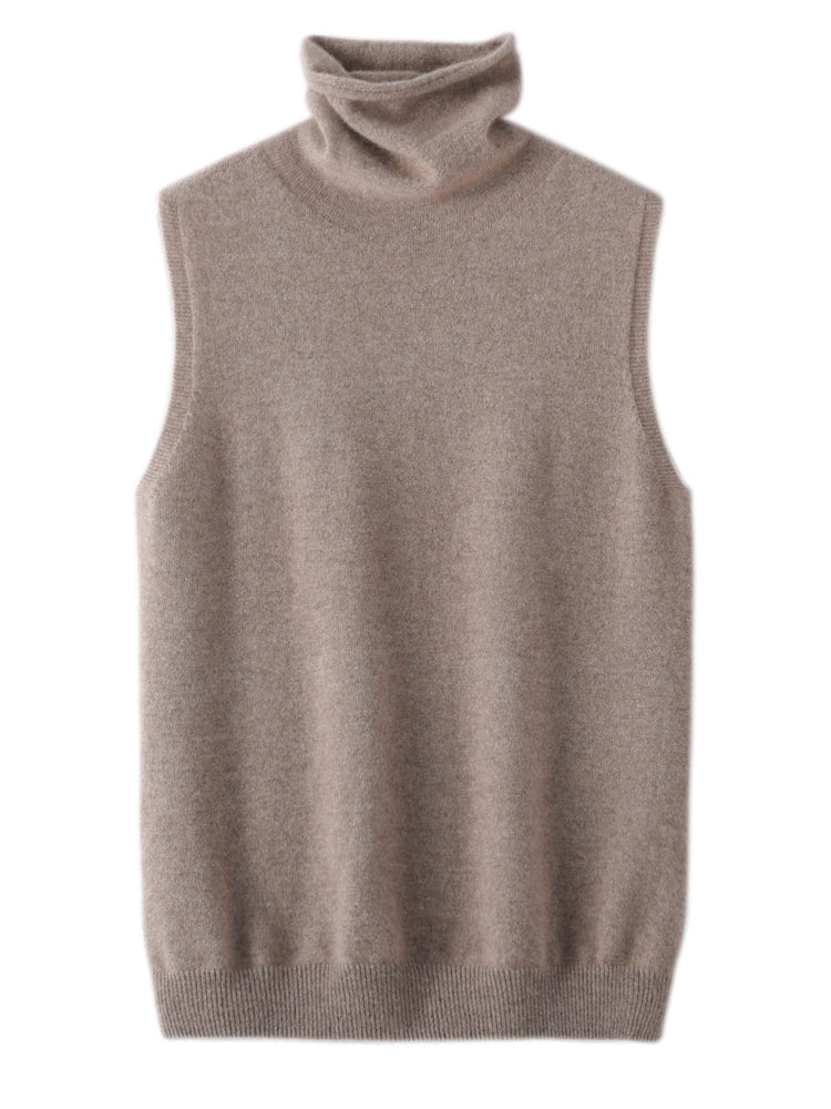 Blusa Feminina Regata de Gola Alta de Lã Ferrazi