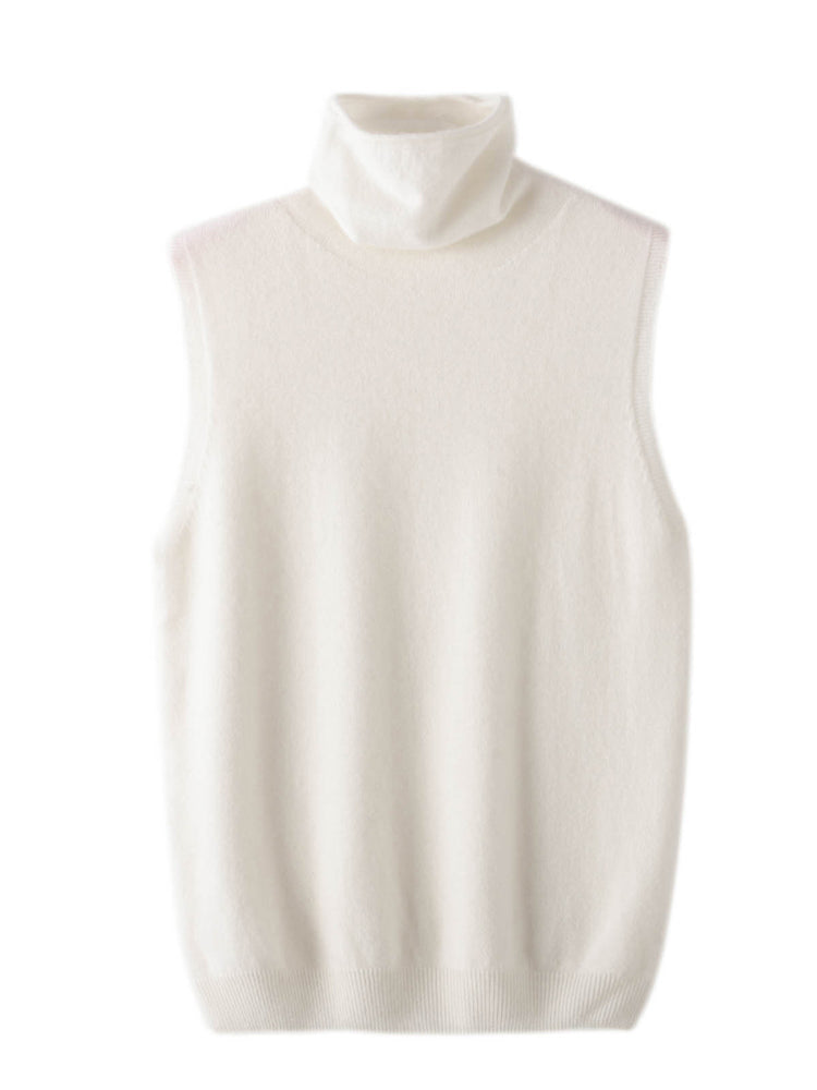 Blusa Feminina Regata de Gola Alta de Lã Ferrazi