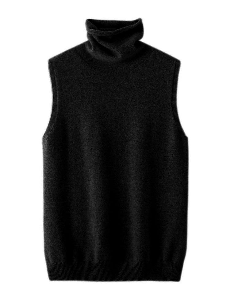 Blusa Feminina Regata de Gola Alta de Lã Ferrazi