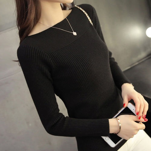 Blusa Feminina de Manga Longa Canelada Ferrazi