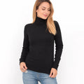 Blusa Feminina de Tricô Gola Alta Cacharrel Básica para Inverno Ferrazi