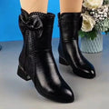 Bota Feminina Aveludado Aurora Boreal Harmonia, Conforto Térmico e Estilo para o Inverno