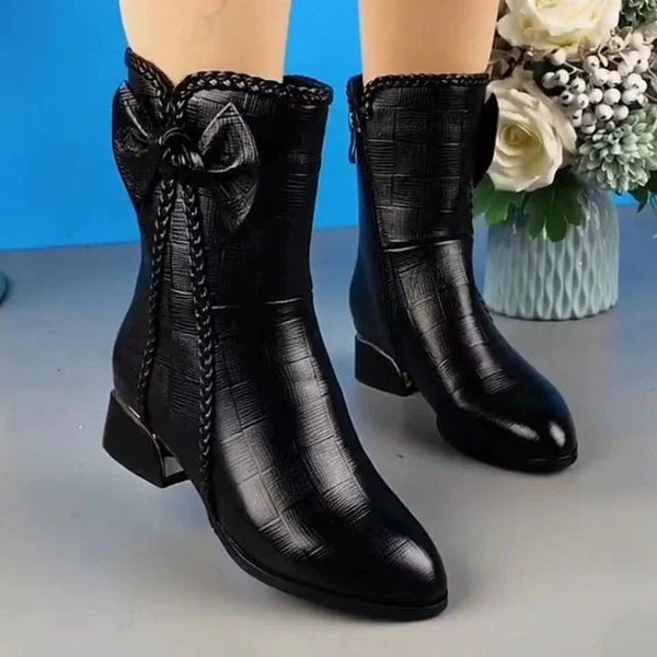 Bota Feminina Aveludado Aurora Boreal Harmonia, Conforto Térmico e Estilo para o Inverno