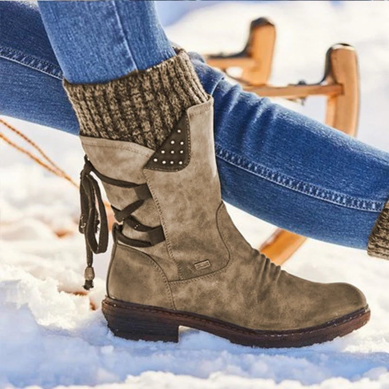 Bota Feminina Sintético Aura Inverno Prisma, Calor e Estilo na Estação Fria