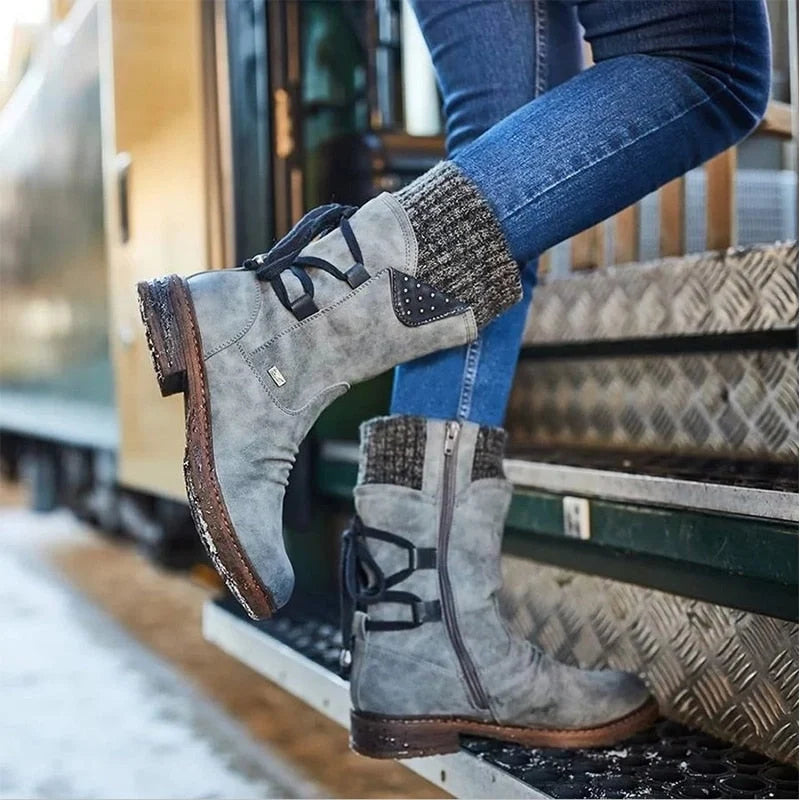 Bota Feminina Sintético Aura Inverno Prisma, Calor e Estilo na Estação Fria