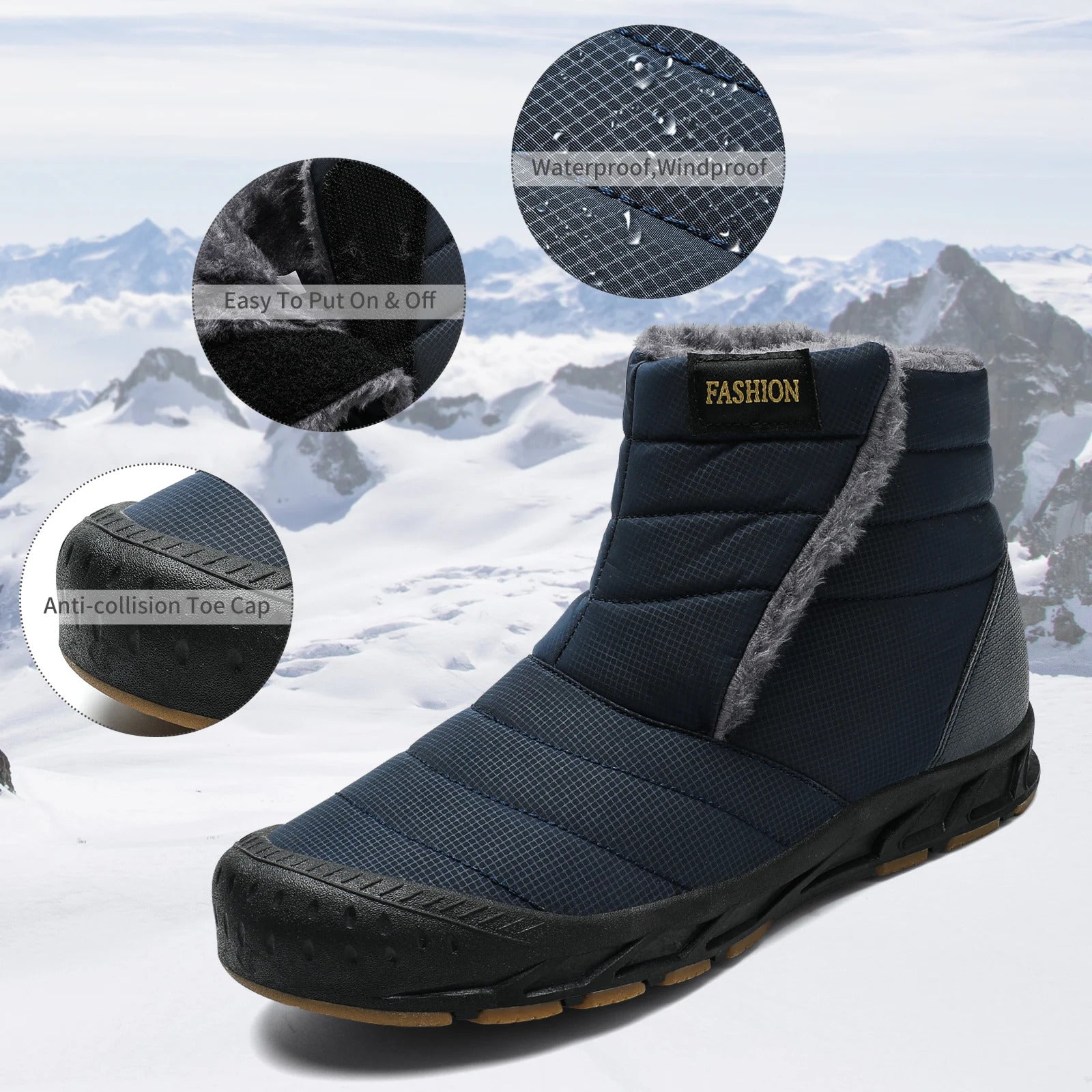 Bota Masculina Forro Pelúcia Horizonte Ártico Equilíbrio, Conforto Supremo e Proteção no Frio