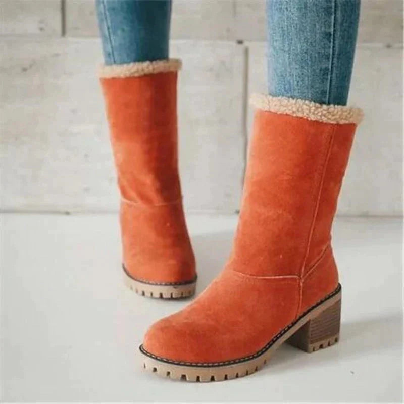 Bota de Inverno Forro Aveludado Estilo Aurora Boreal, Conforto Térmico e Elegância Nos Dias Frios