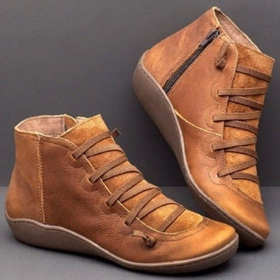 Bota de Inverno Feminina De Couro Ferrazi