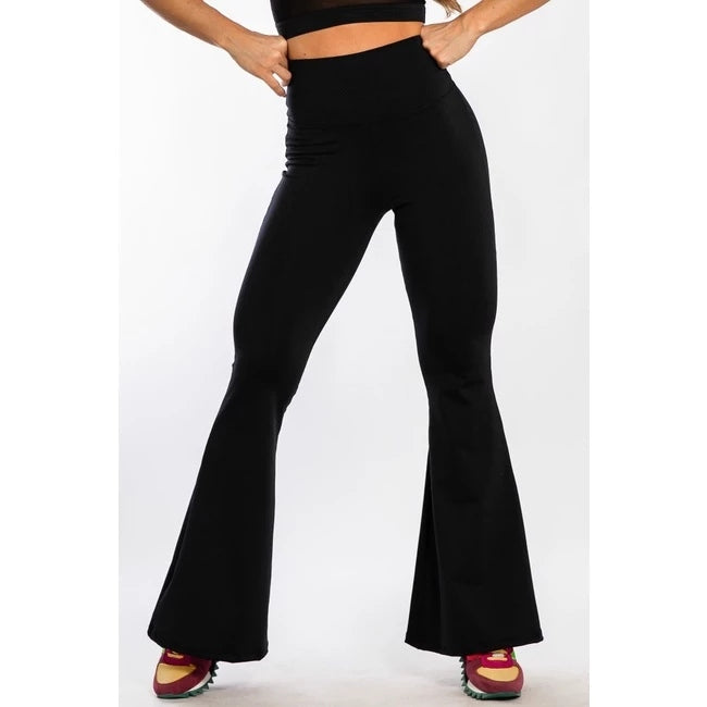 Calça Feminina Flare Flanelada Térmica com Cintura Alta Ferrazi