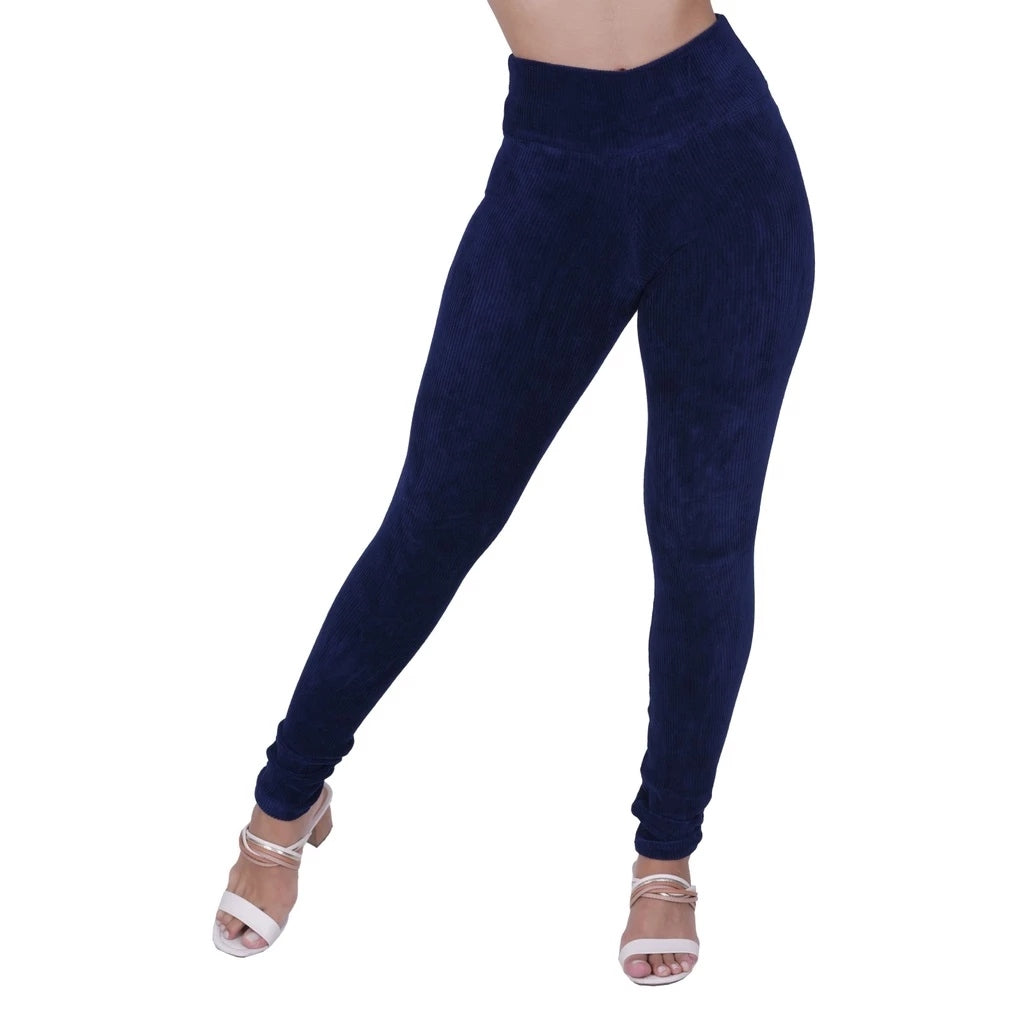 Calça Legging Feminina Flanelada de Veludo de Inverno Ferrazi