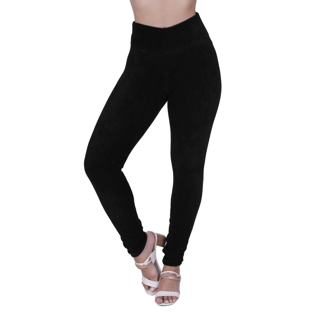Calça Legging Feminina Flanelada de Veludo de Inverno Ferrazi