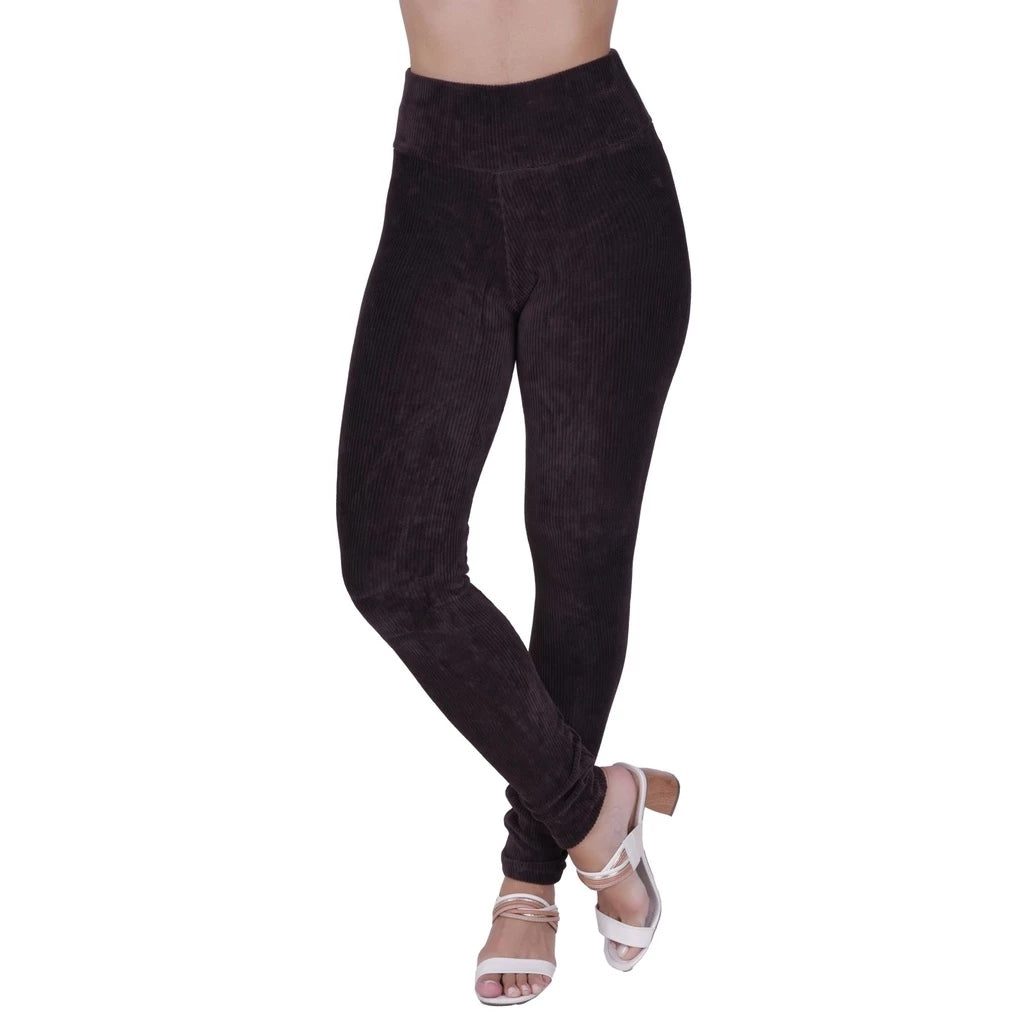 Calça Legging Feminina Flanelada de Veludo de Inverno Ferrazi