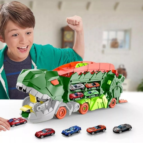 Caminhão Rampa Engole Dinossauro Brinquedo Infantil Ferrazi