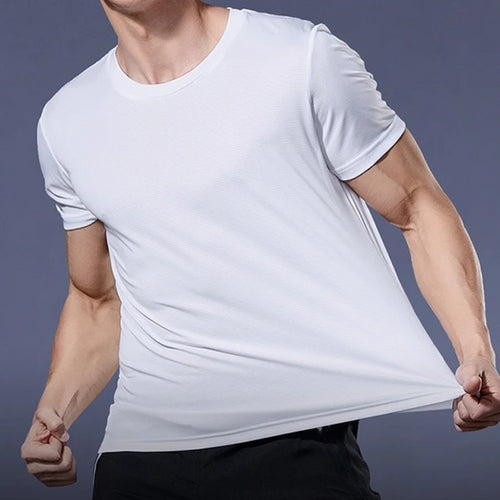 Camiseta Masculina em Seda Gelo de Secagem Rápida Respirável Ferrazi