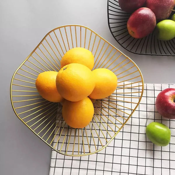 Cesta de Mesa para Frutas e Vegetais de Metal Ferrazi