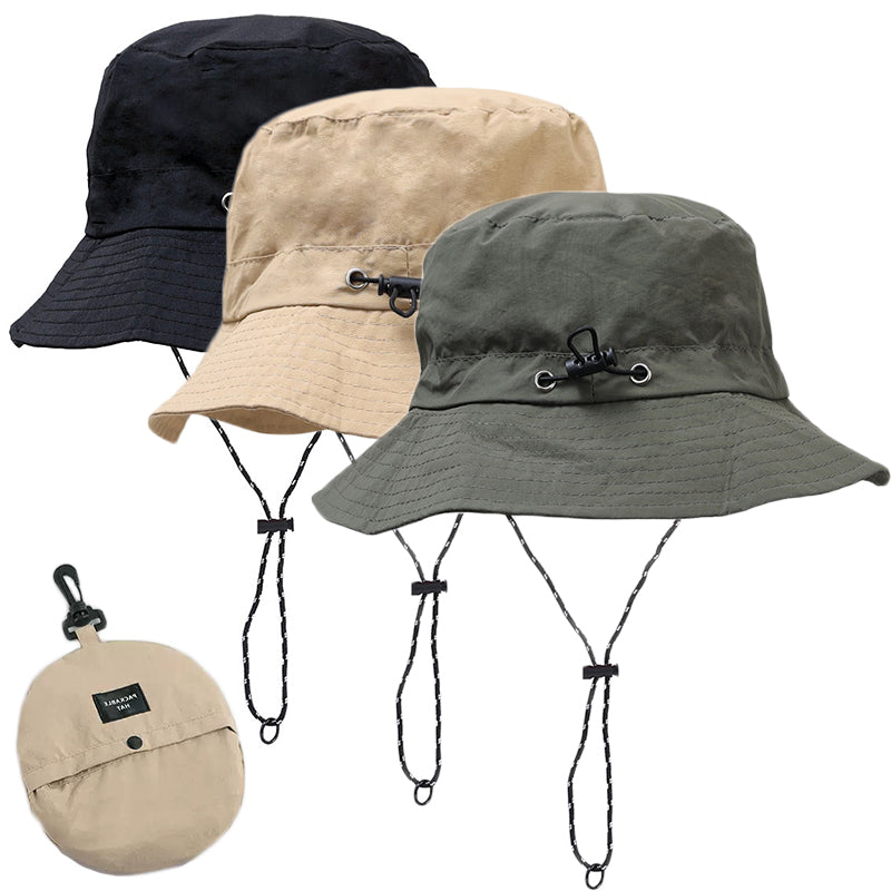 Chapéu Bucket Unissex Anti-UV Dobrável Impermeável Ferrazi