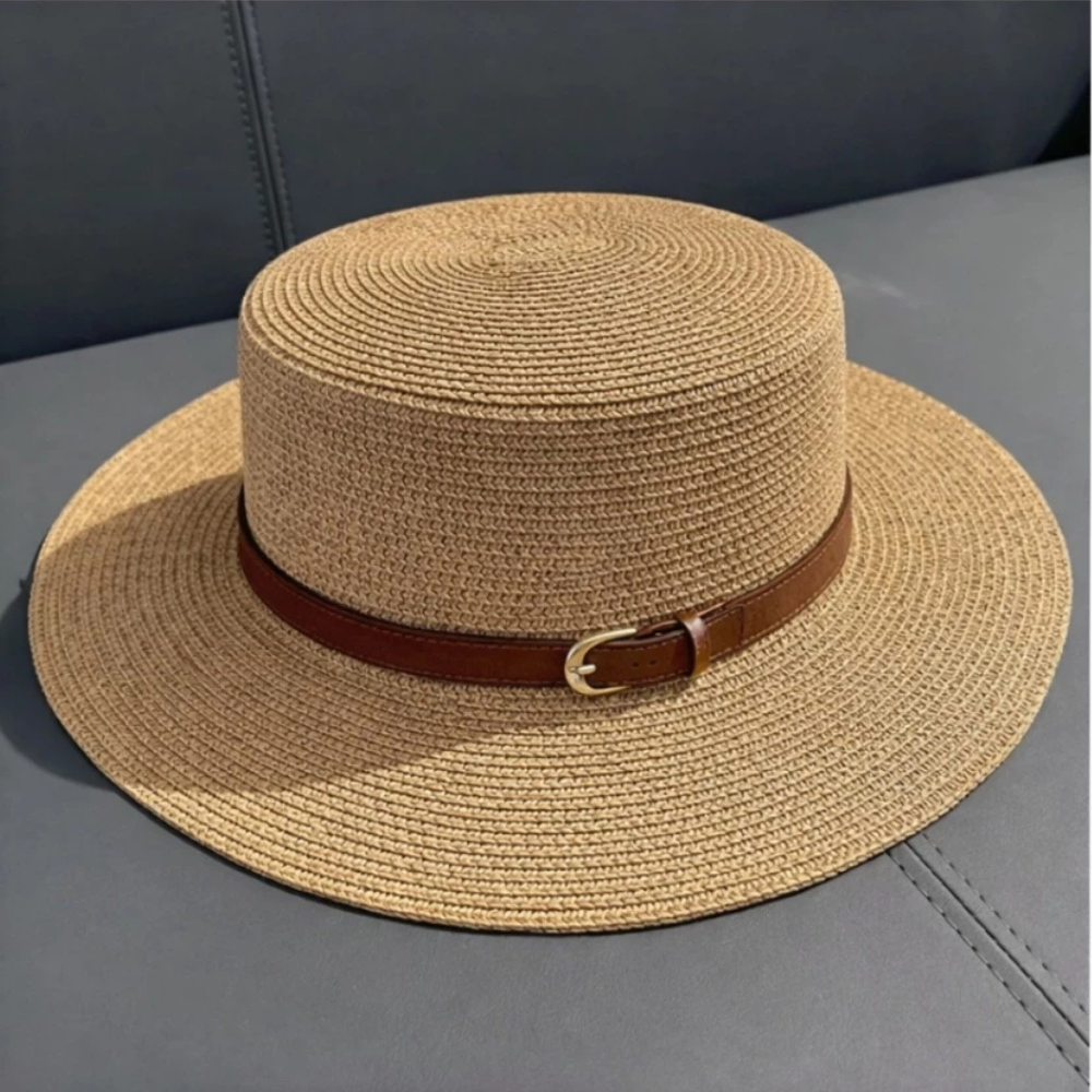 Chapéu Feminino Praia de Palha com Faixa Elegante Ferrazi