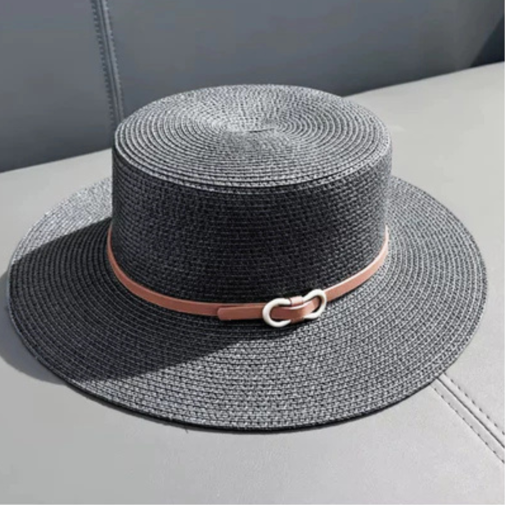 Chapéu Feminino Praia de Palha com Faixa Elegante Ferrazi