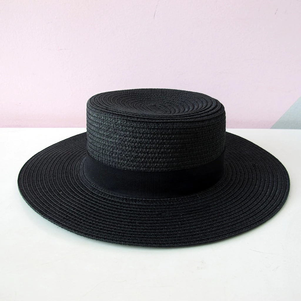 Chapéu Feminino de Praia Estilo Paris com Faixa Aba Média Dobrável Ferrrazi