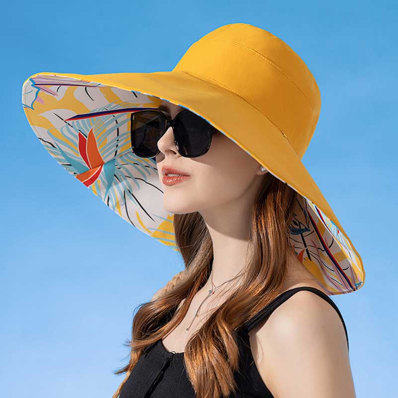 Chapéu de Praia Feminino Dupla Face de Algodão Ferrazi