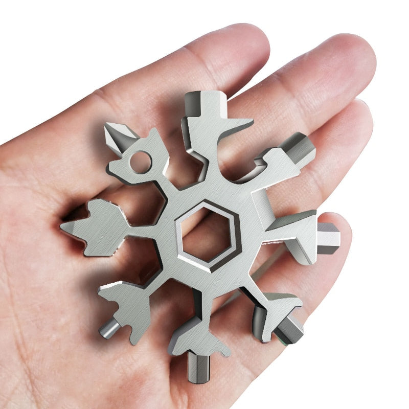 Chave Multifuncional Floco de Neve 18 Em 1 | Snowflake Tool