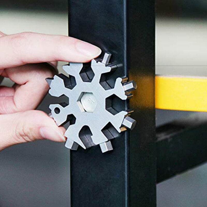 Chave Multifuncional Floco de Neve 18 Em 1 | Snowflake Tool