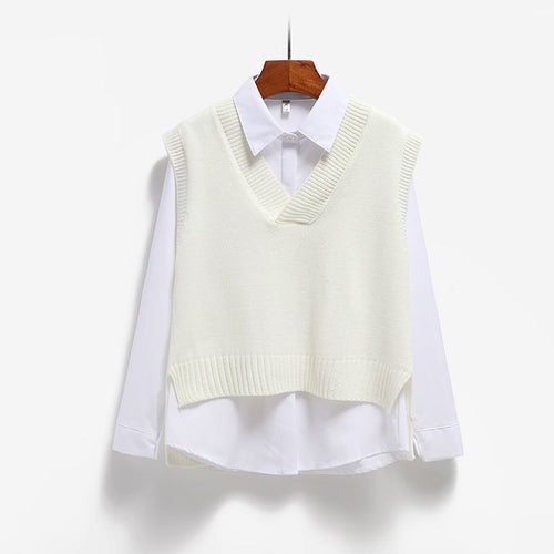 Colete Feminino Tricotado Gola V Ferrazi