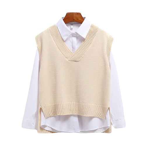 Colete Feminino Tricotado Gola V Ferrazi