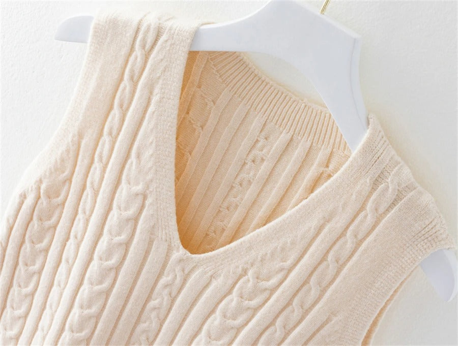 Colete Suéter Feminino Tricotado de Malha Ferrazi