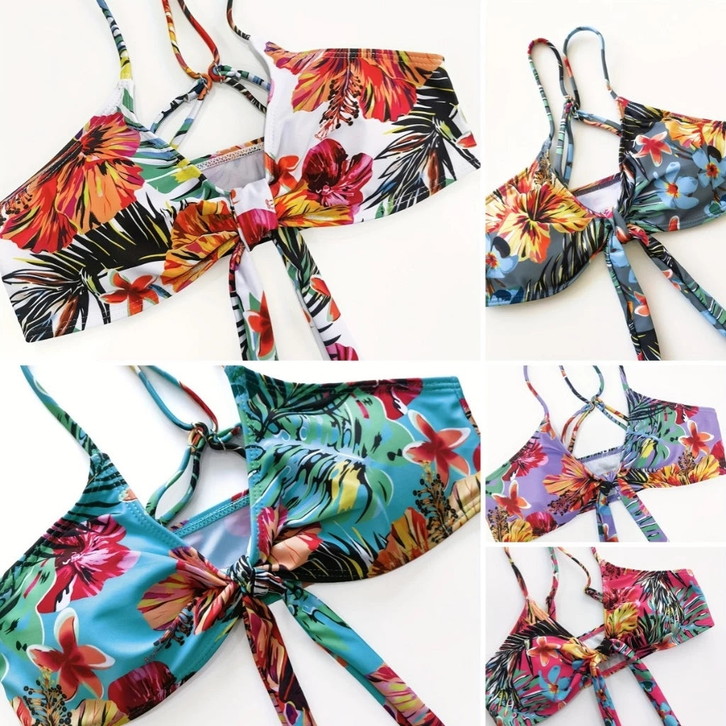 Conjunto Biquíni 3 Peças Floral com Saída de Praia Ferrazi