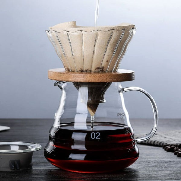 Conjunto Bule de Café de Vidro com Coador de Aço Inoxidável Ferrazi