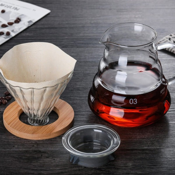 Conjunto Bule de Café de Vidro com Coador de Aço Inoxidável Ferrazi