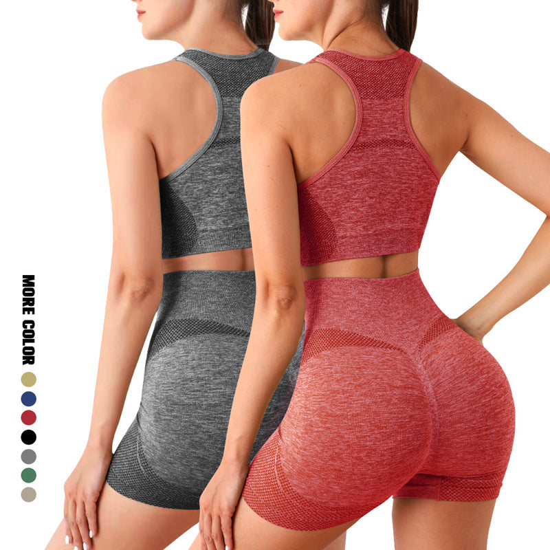 Conjunto Esportivo Feminino Top e Short sem Costura Ferrazi
