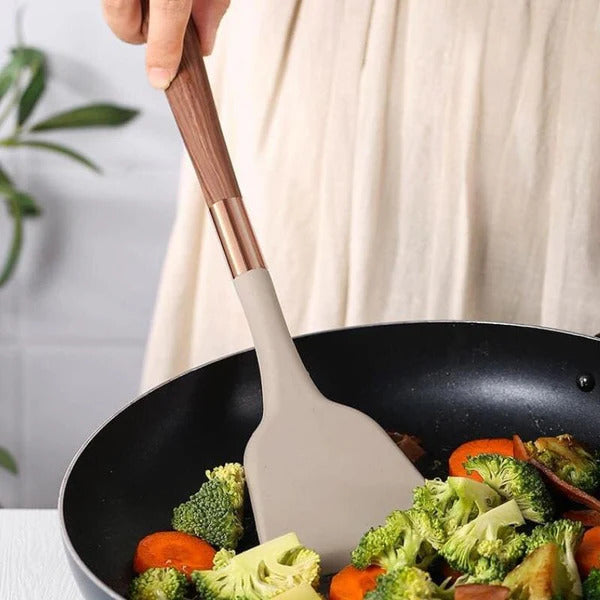 Conjunto de Utensílios de Cozinha com Organizador Inox Ferrazi