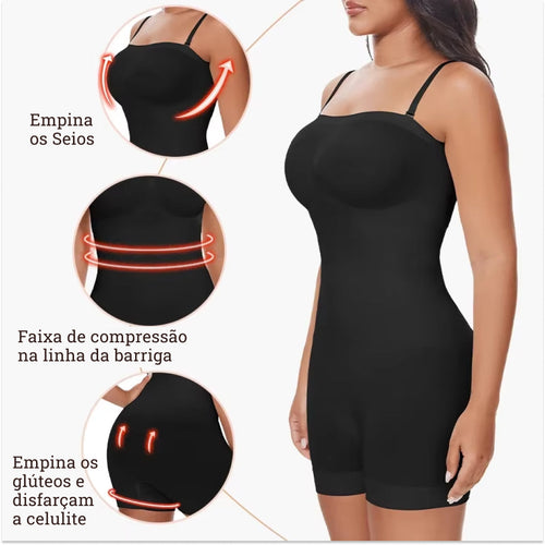 Body Modelador Suporte Inteligente Virtude Eclipse, Silhueta Definida com Conforto Total