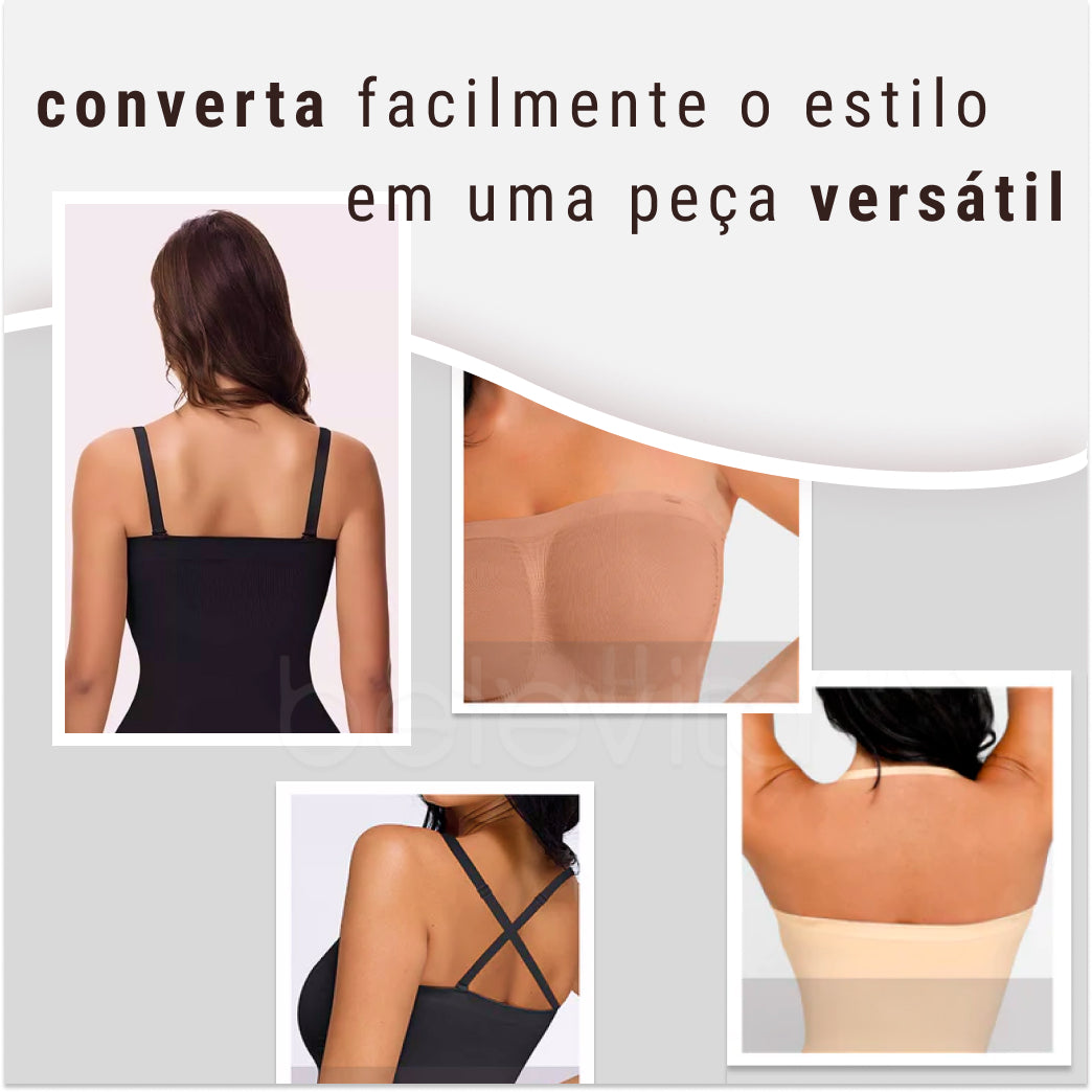 Body Modelador Suporte Inteligente Virtude Eclipse, Silhueta Definida com Conforto Total
