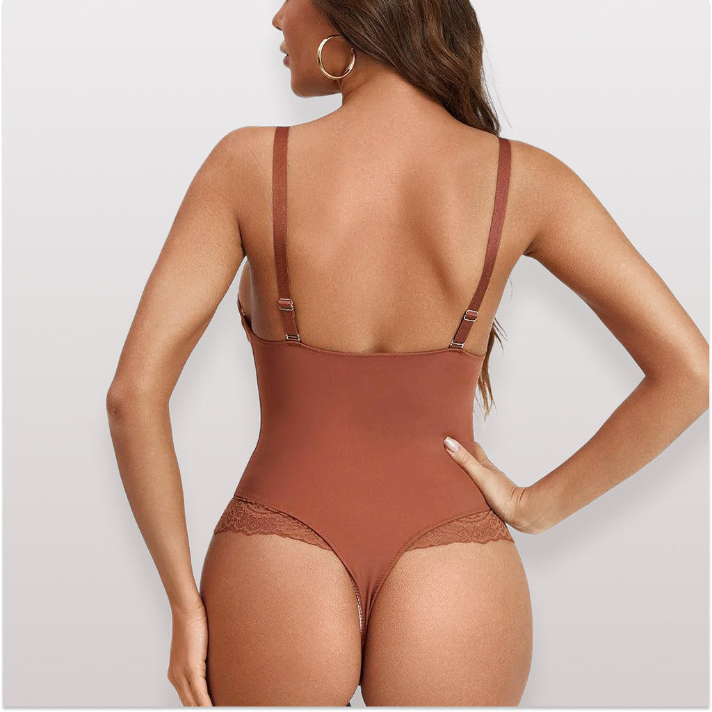 Body Modelador Renda Escultura Aura Suprema, Silhueta Elegante e Conforto Diário
