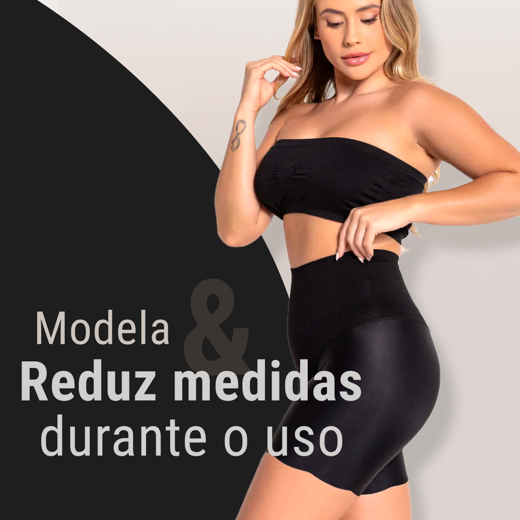 Short Modelador Compressão Suave Aura Harmonia, Silhueta Definida com Conforto Absoluto - Compre 1 Leve 2