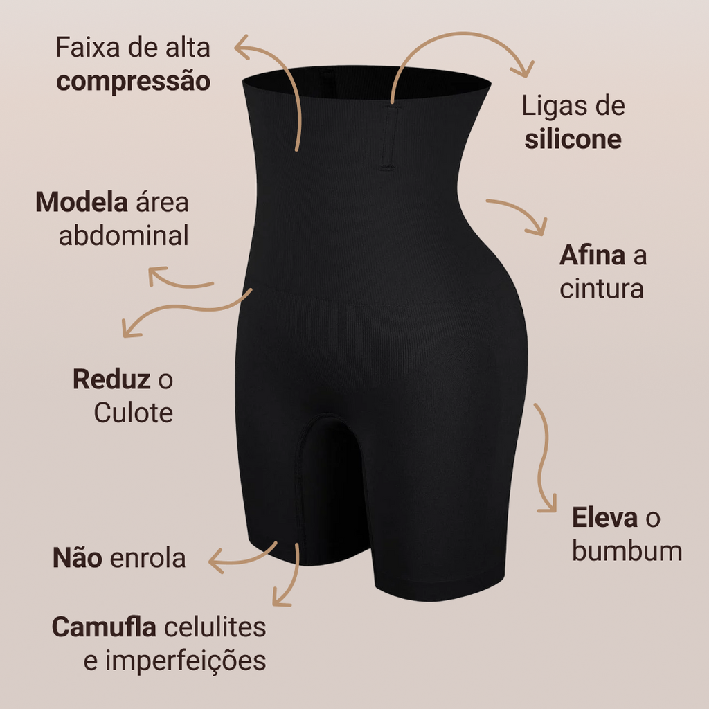Cinta Modeladora Compressão Suave Aura Forma Linha, Cintura Definida Instantaneamente - Compre 1 Leve 2