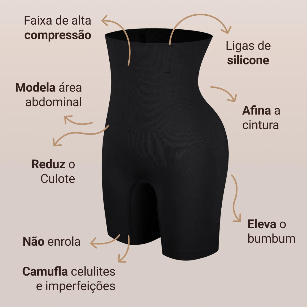 Cinta Modeladora Compressão Suave Aura Forma Linha, Cintura Definida Instantaneamente - Compre 1 Leve 2