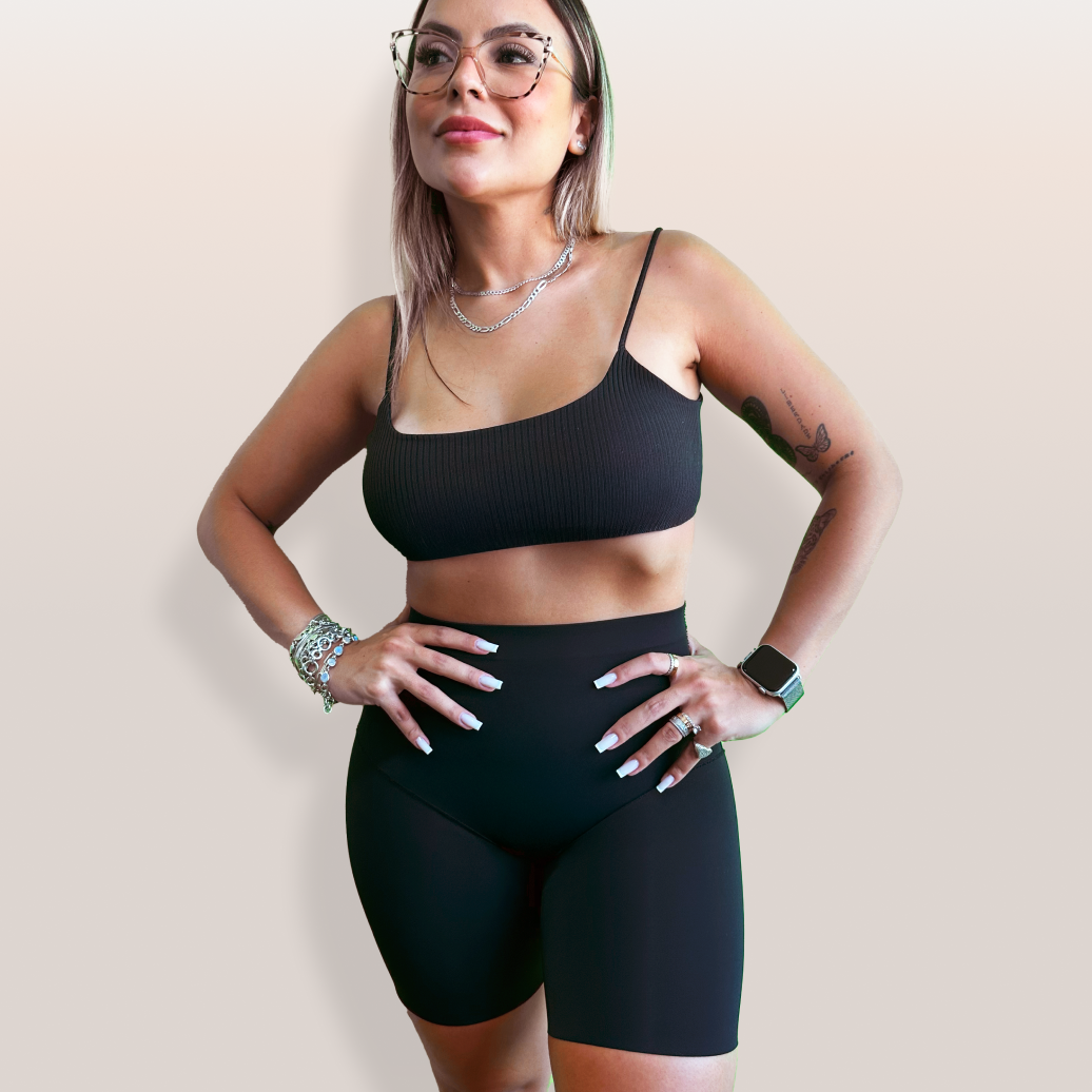 Short Modelador Compressão Suave Aura Harmonia, Silhueta Definida com Conforto Absoluto - Compre 1 Leve 2