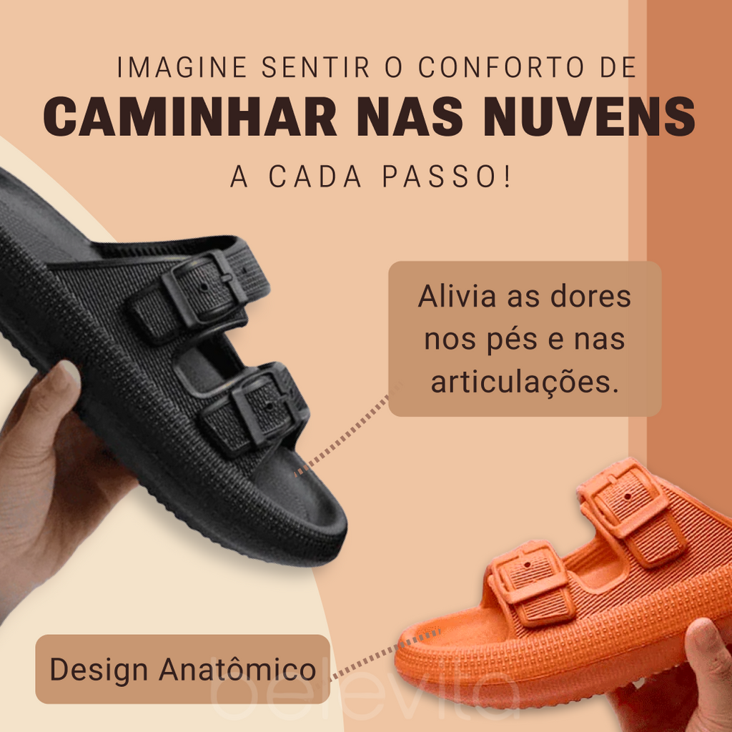Sandália Anatômica Sola Nuvem Aurora Equilíbrio, Conforto Leve Para o Dia Todo