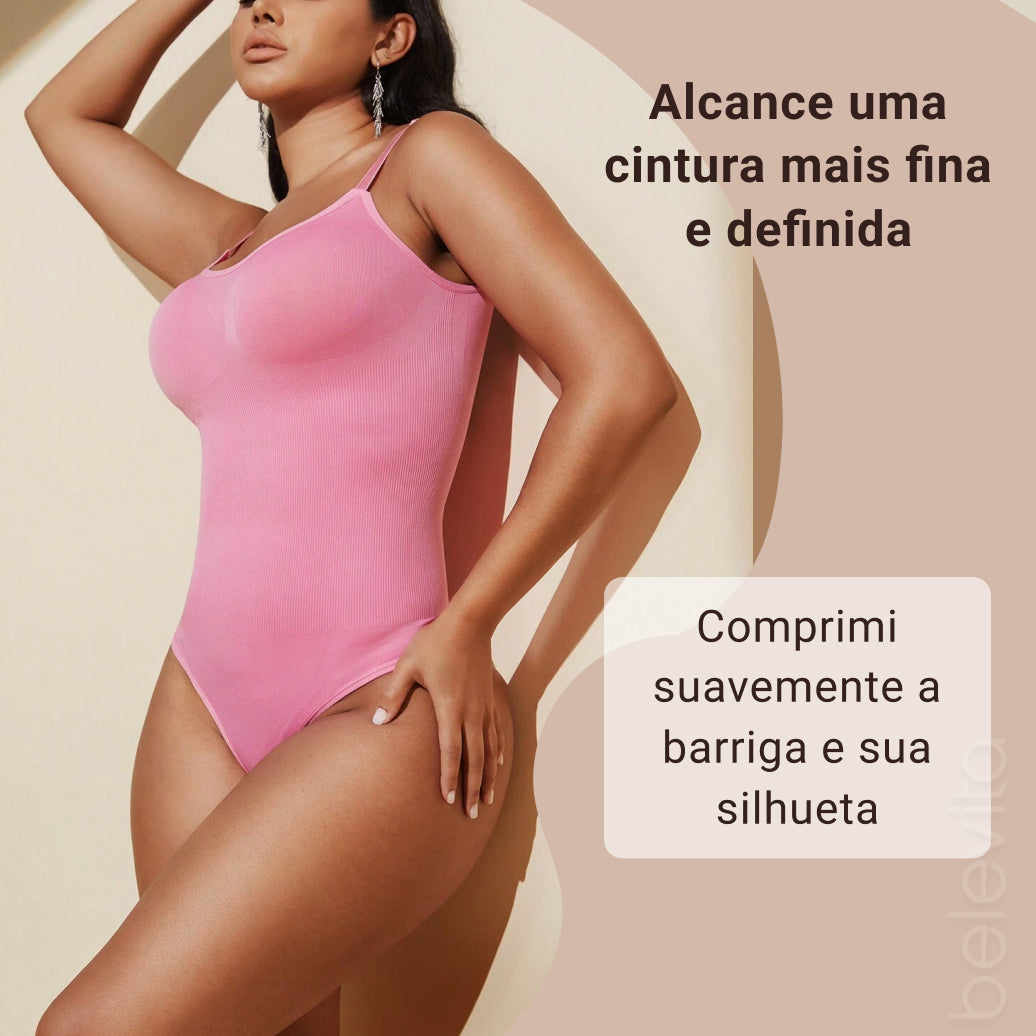 Body Modelador Compressão Suave Aura Estilo Eclipse, Silhueta Definida e Conforto Diário - Compre 1 Leve 2