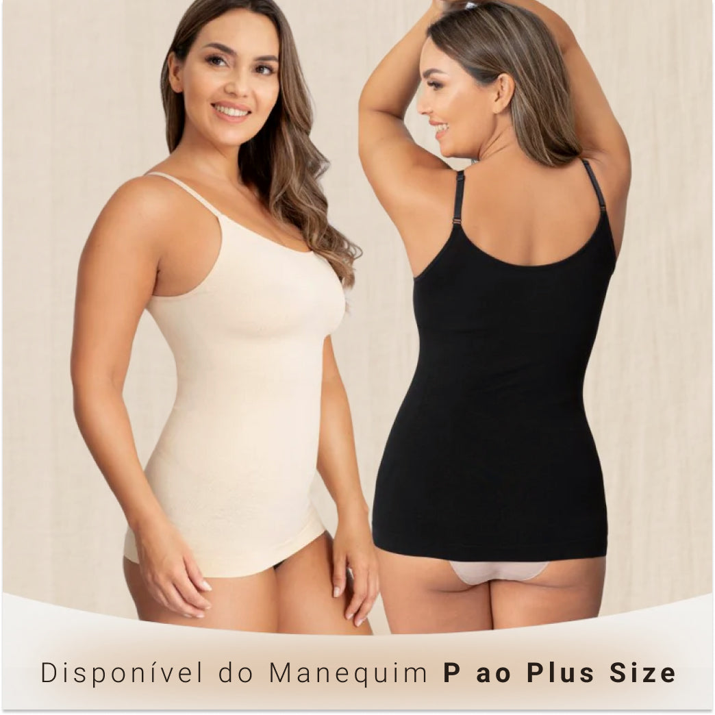 Regata Modeladora Compressão Contorno Prisma Vitalidade, Silhueta Definida Instantaneamente