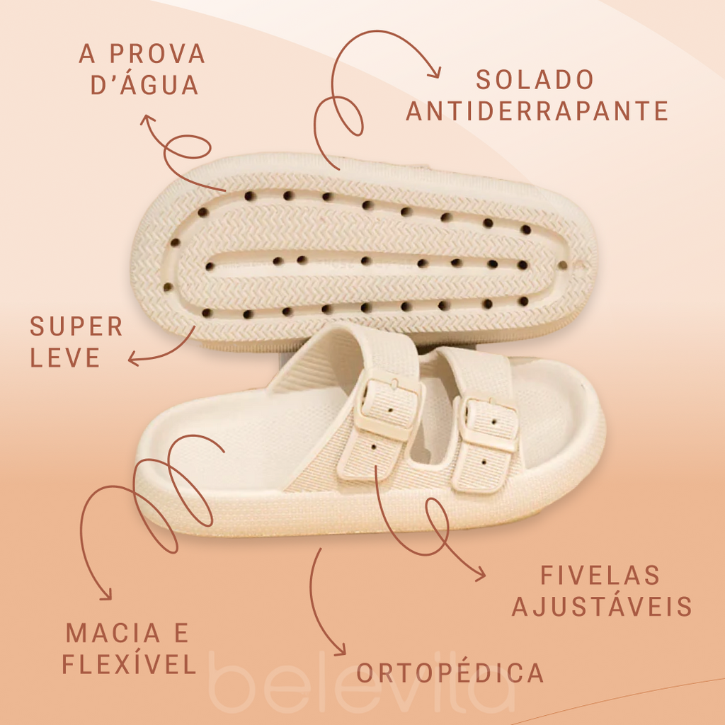 Sandália Anatômica Sola Nuvem Aurora Equilíbrio, Conforto Leve Para o Dia Todo