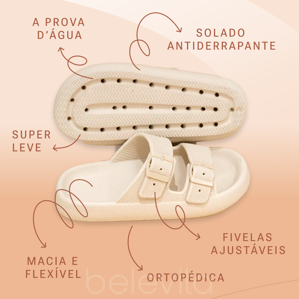 Sandália Anatômica Sola Nuvem Aurora Equilíbrio, Conforto Leve Para o Dia Todo