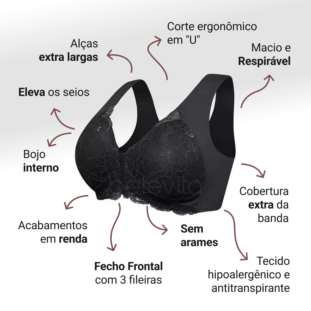 Sutiã Suporte Ergonômico Harmonia Zen Brisa, Conforto Absoluto o Dia Todo - Compre 1 Leve 3