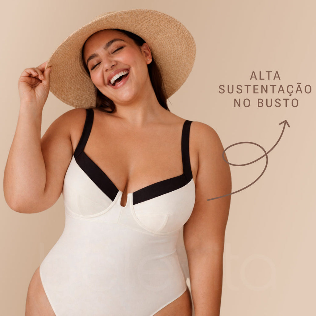 Maiô Modelador Tecido Compressivo Aura Horizonte Serenidade, Corpo Definido com Conforto Absoluto